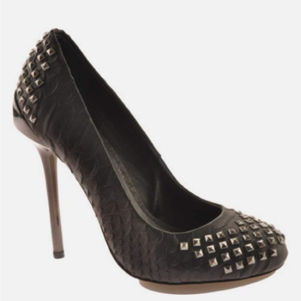 BCBG Max Azria (BCBGMAXAZRIA) Studded Black High Heel Pumps Stiletto NIB
